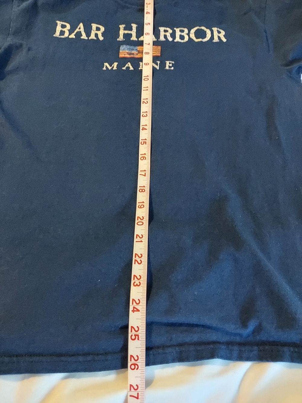 Vintage Bar Harbor Maine Graphic T-Shirt Delta Pro Weight Navy Blue L - Picture 6 of 7